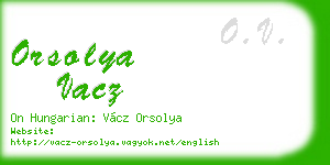 orsolya vacz business card