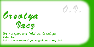 orsolya vacz business card